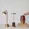 Hello Honey® 11.5" Antique Brass Finish Mango Wood & Metal Touch Sensor LED Table Lamp